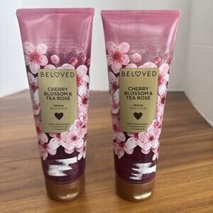 Beloved Cherry Blossom & Tea Rose Sugar Scrub 8 oz Lot Of 2